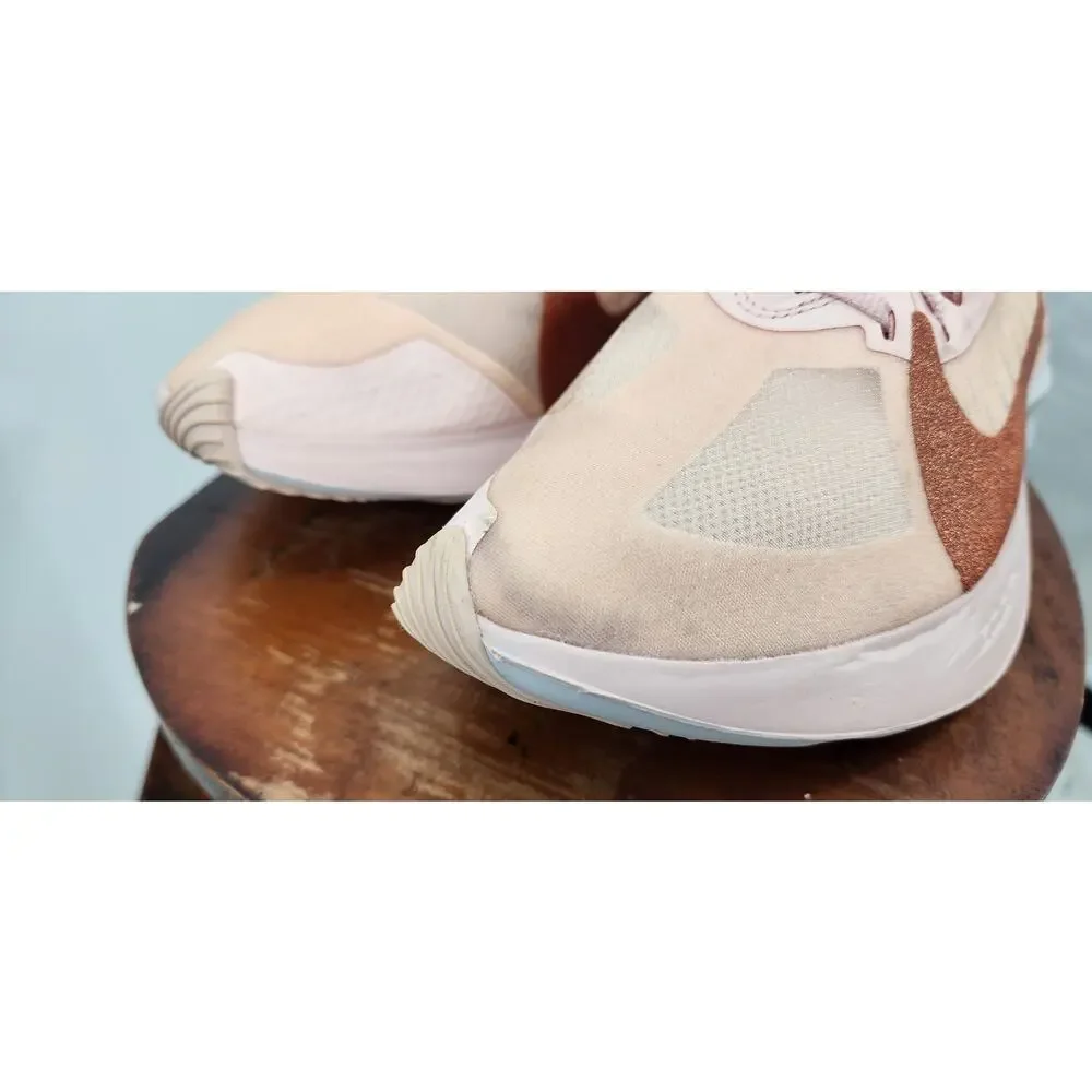 New Nike Zoom Gravity Echo Pink White Rose Gold‎ Glitter Size 10